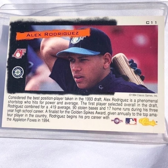 1994 Alex Rodriguez “Cream of the Crop” From Classic Games Open to offers - Picture 8 of 10